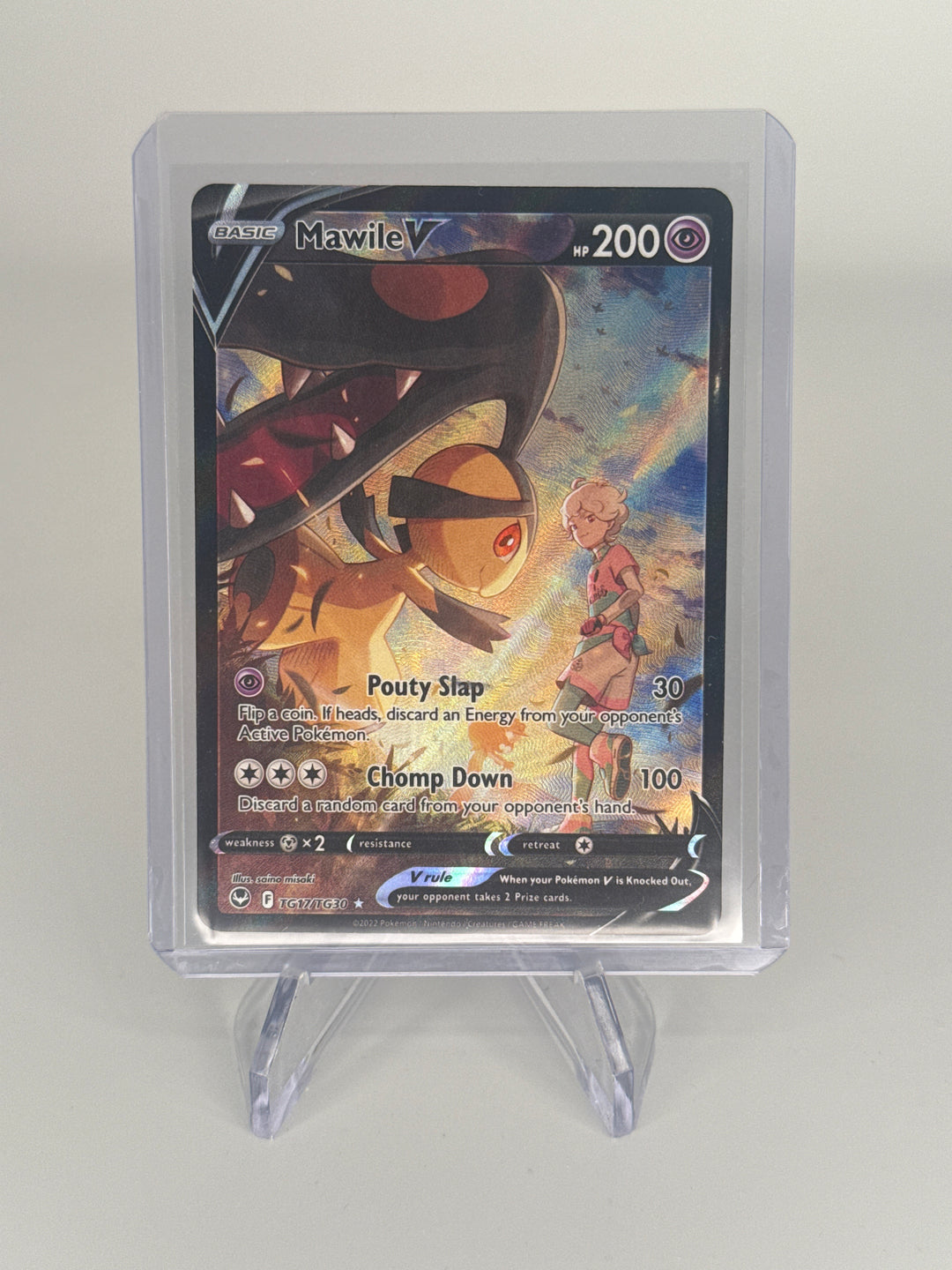 Pokemon TCG 2022 Mawile V Silver Tempest Trainer Gallery, TG17/TG30