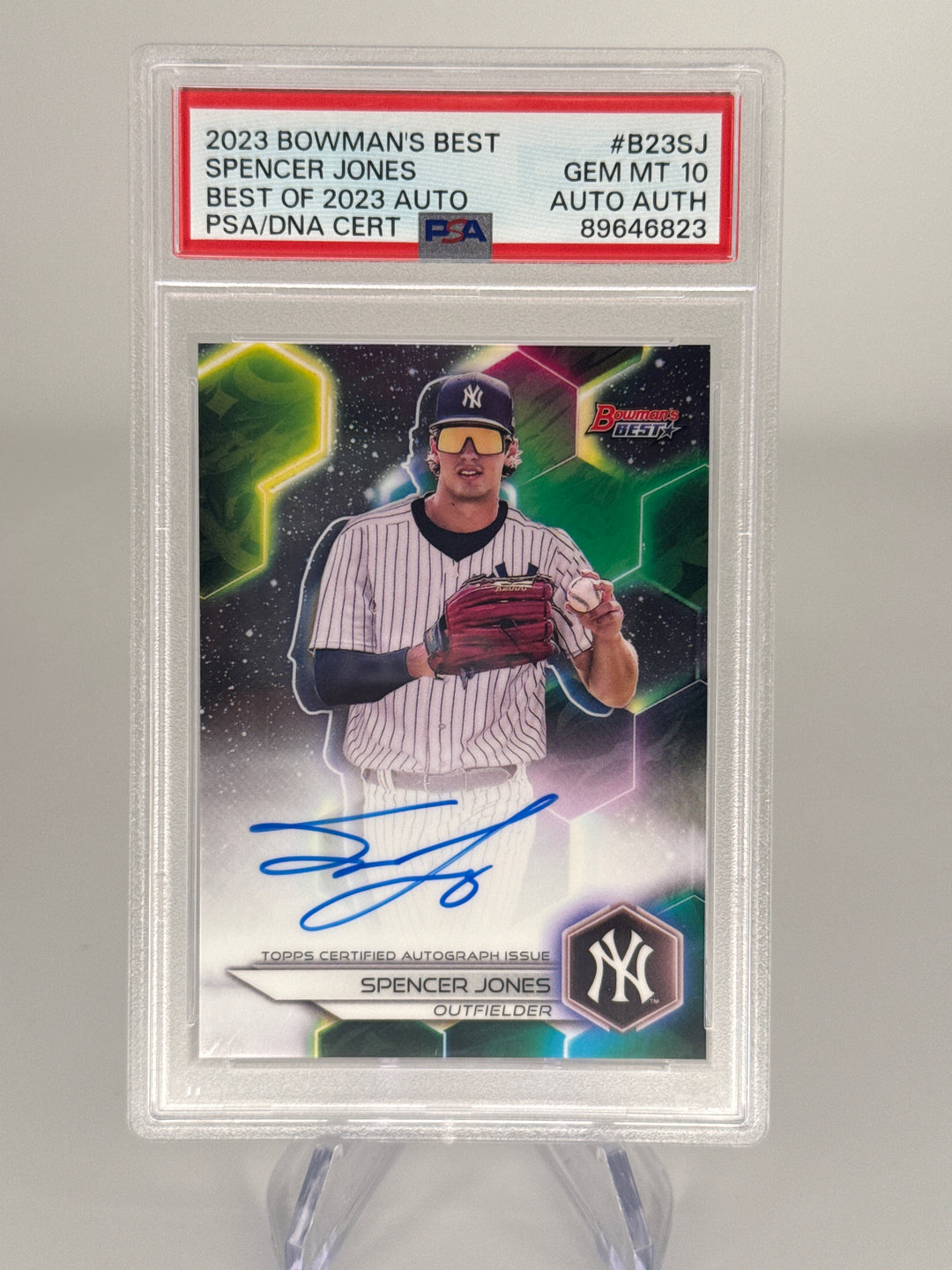 Spencer Jones 2023 Bowman's Best, Best of 2023 Auto, PSA 10 Gem Mint