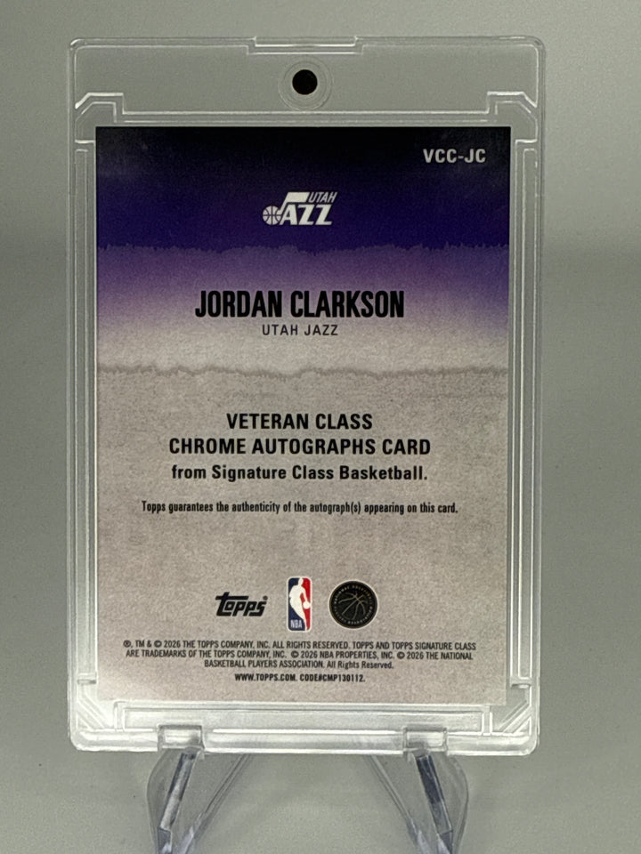 Jordan Clarkson 2026 Topps Signature Class Gold Refractor Auto, 03/10
