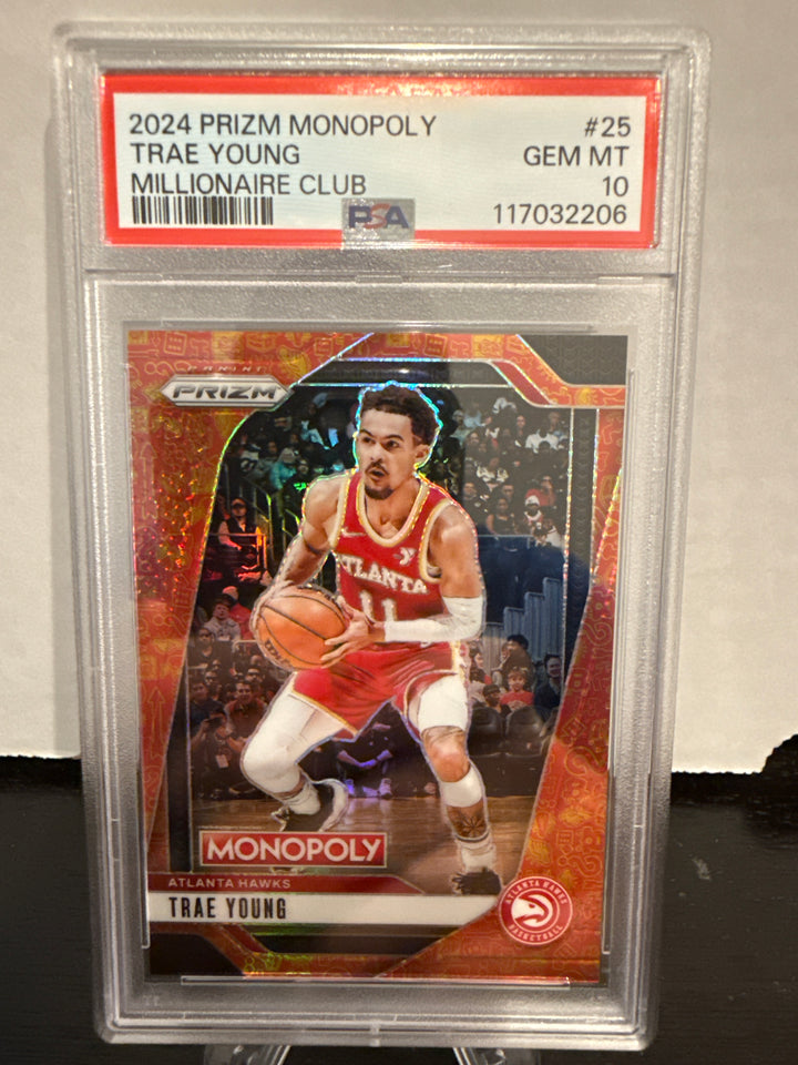 Trae Young 2024 Panini Prizm Monopoly Millionaire Club, 0400/1499, PSA 10 Gem Mint