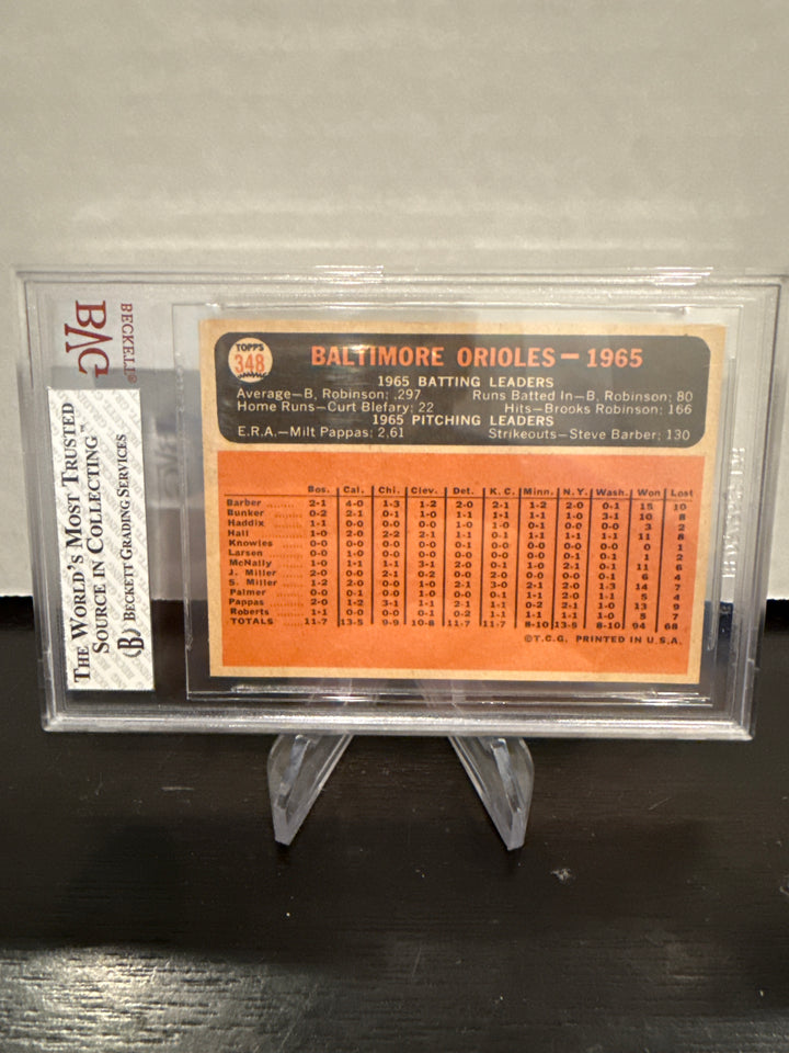 1966 Topps Orioles Team, BVG 6.5