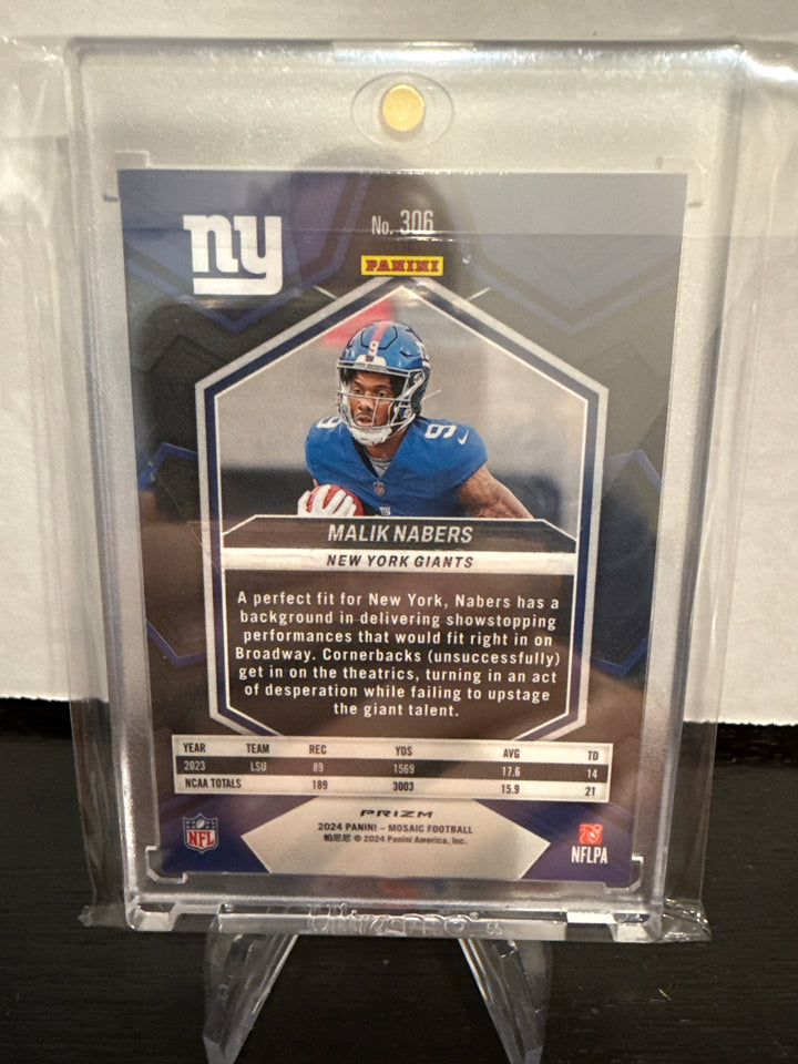 Malik Nabers 2024 Panini Mosaic Genesis SSP Rookie