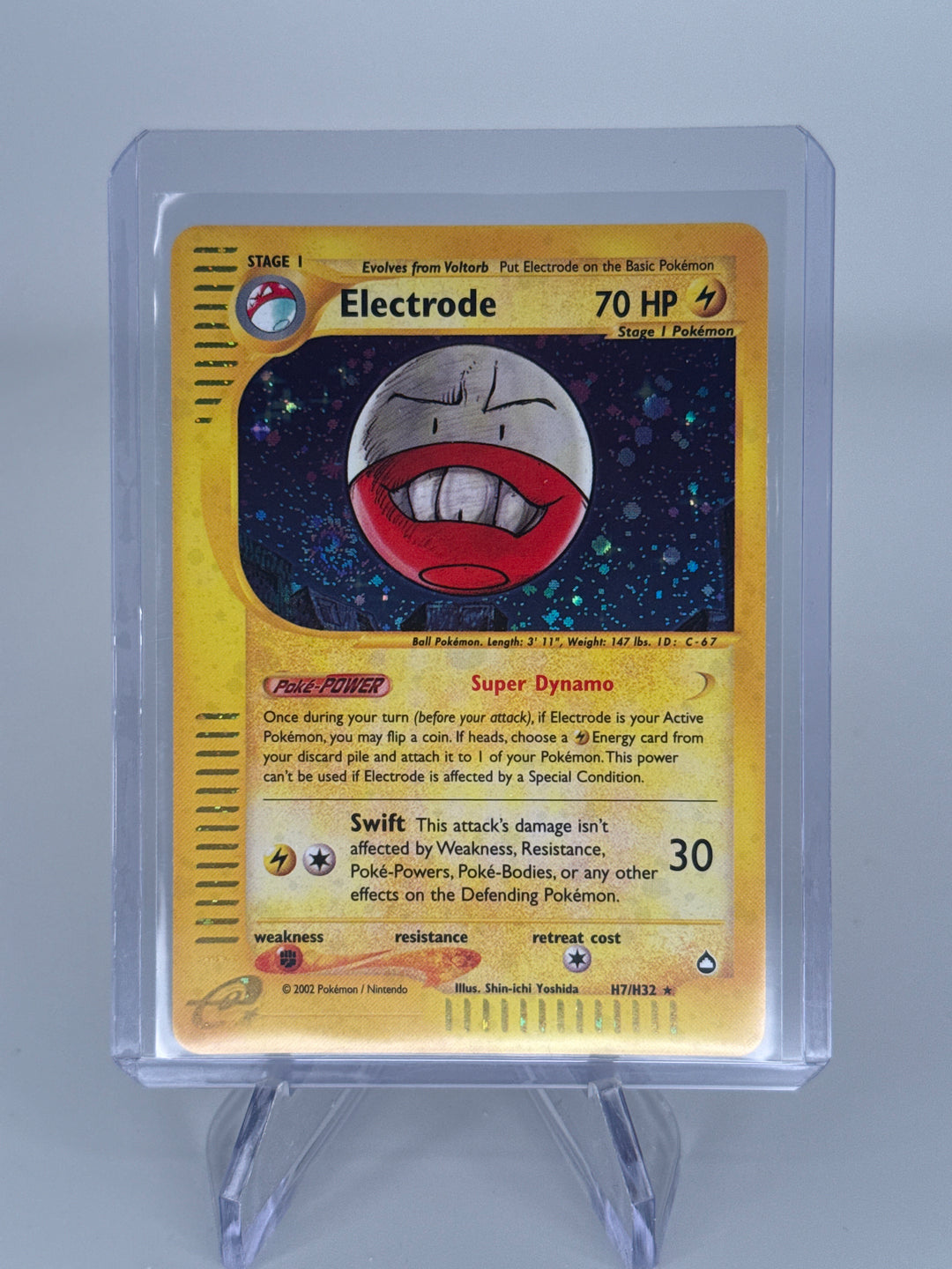 Pokemon TCG 2002 Electrode Aquapolis E-Reader Holo, H7/H32