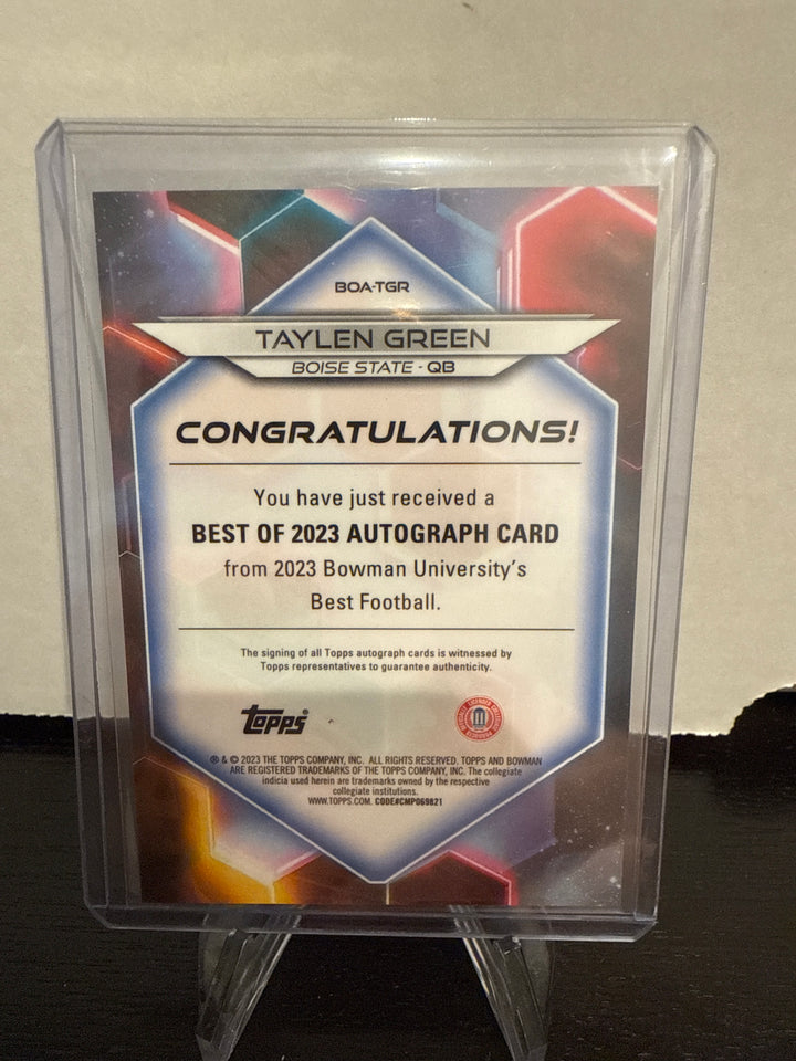 Taylen Green 2023 Bowman Best University Auto Orange, 14/25
