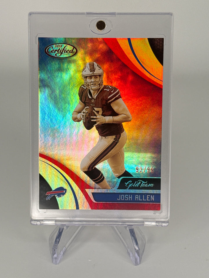 Josh Allen 2018 Panini Certified Gold Team Rookie, 92/99