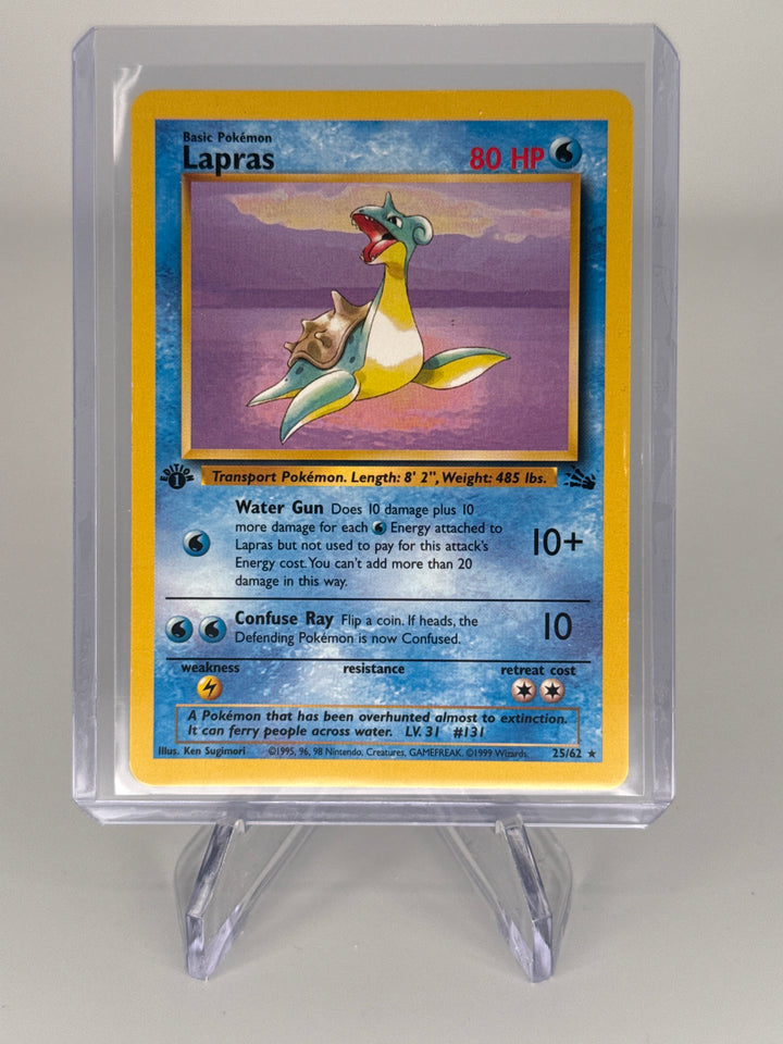 Pokemon TCG 1999 Lapras 1st Edition Fossil, 25/62