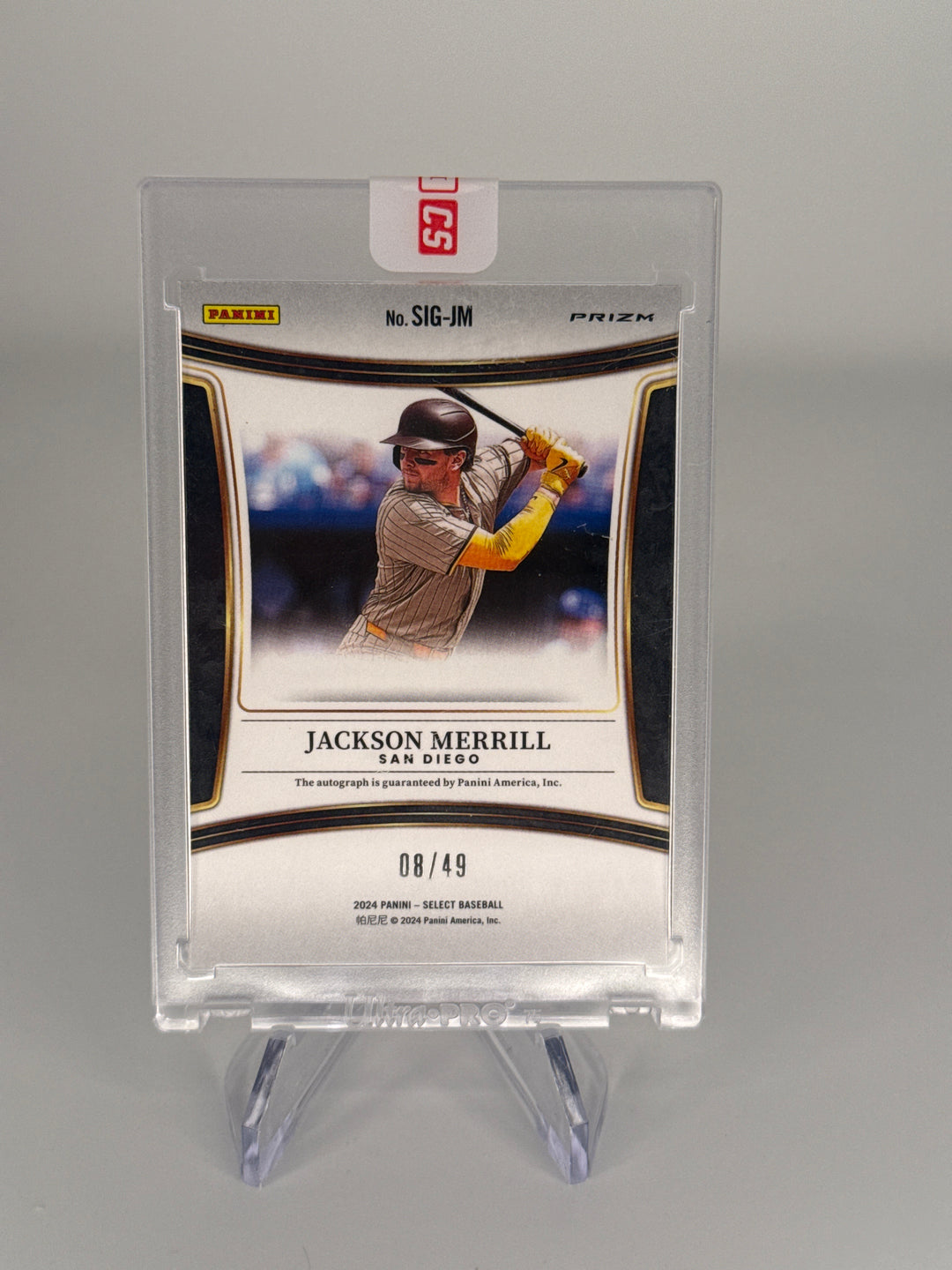 Jackson Merrill 2024 Panini Select Blue Prizm Rookie Auto, 08/49