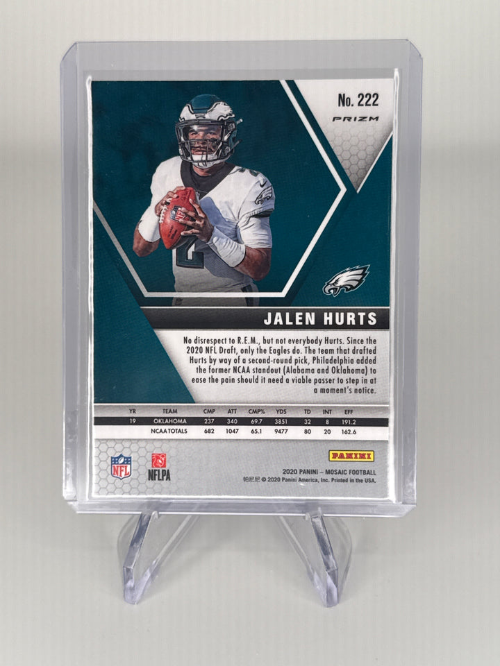Jalen Hurts 2020 Panini Mosaic Red Mosaic Rookie
