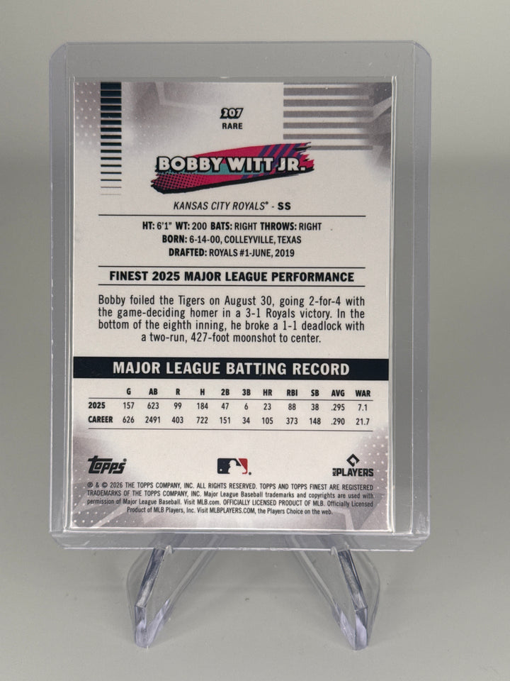 Bobby Witt Jr 2026 Topps Gold Mini Diamond Refractor, 37/50