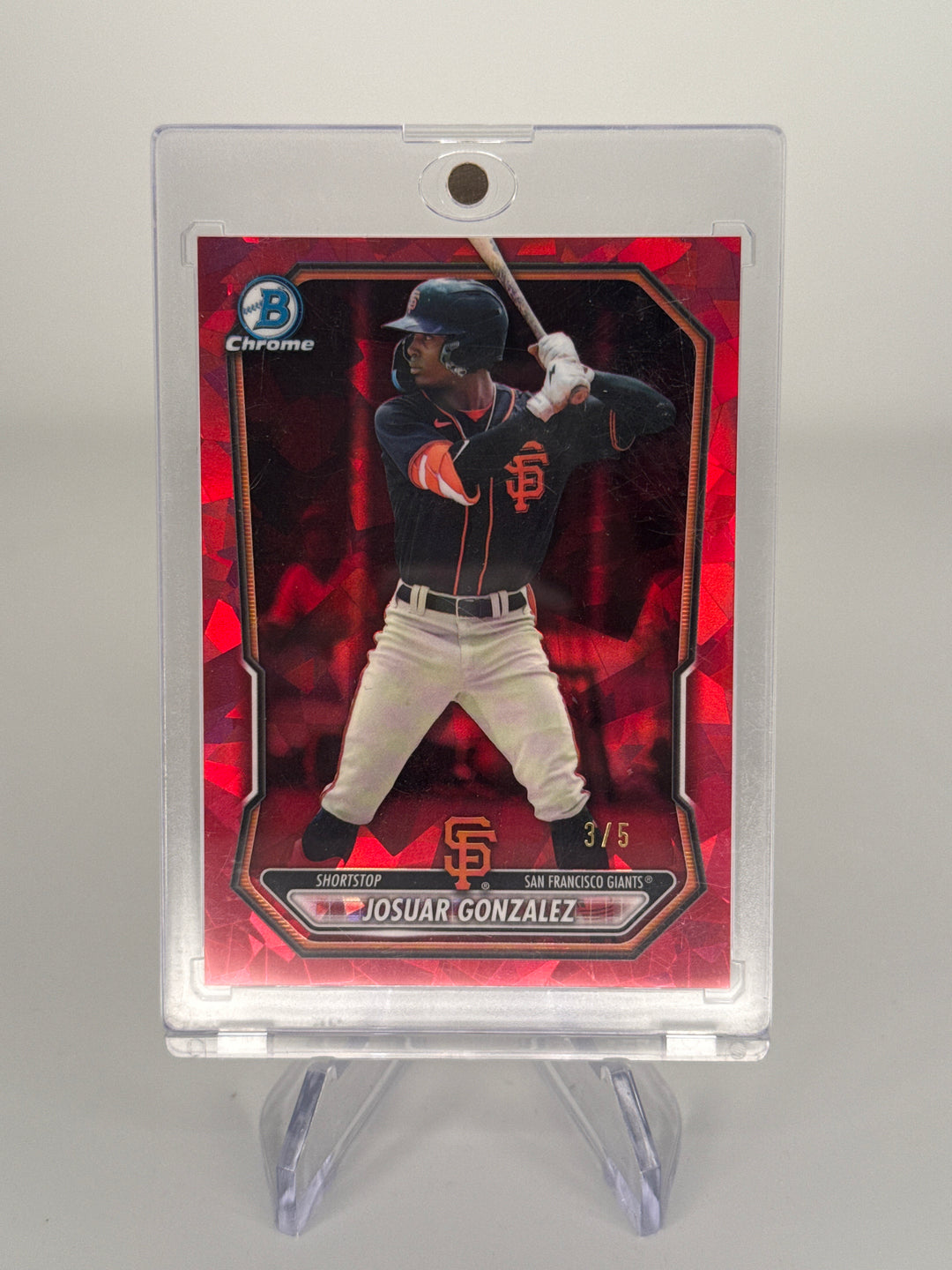 Josuar Gonzalez 2026 Bowman Chrome Red Sapphire, 3/5
