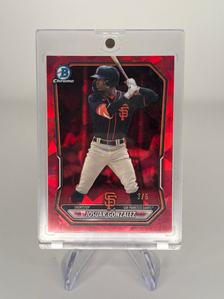 Josuar Gonzalez 2026 Bowman Chrome Red Sapphire, 3/5