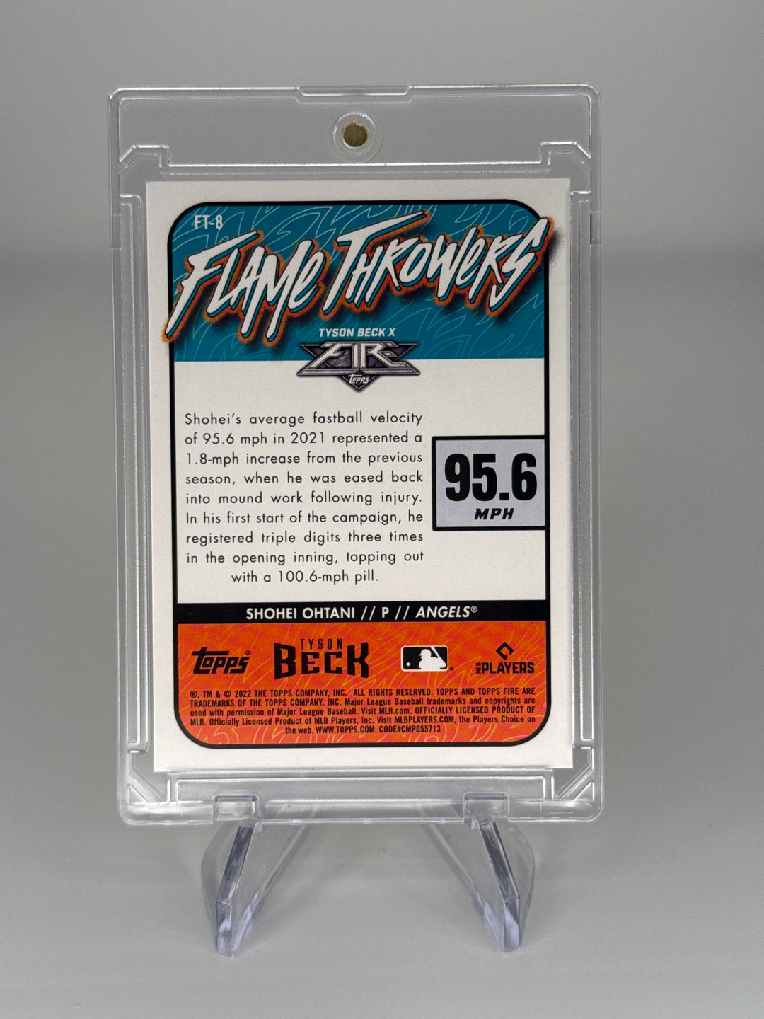 Shohei Ohtani 2022 Topps Fire Flame Throwers Gold Minted