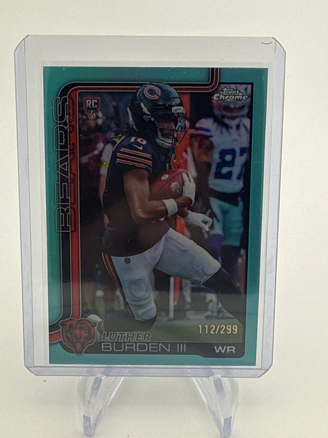 Luther Burden 2025 Topps Chrome Teal Rookie Refractor, 112/299