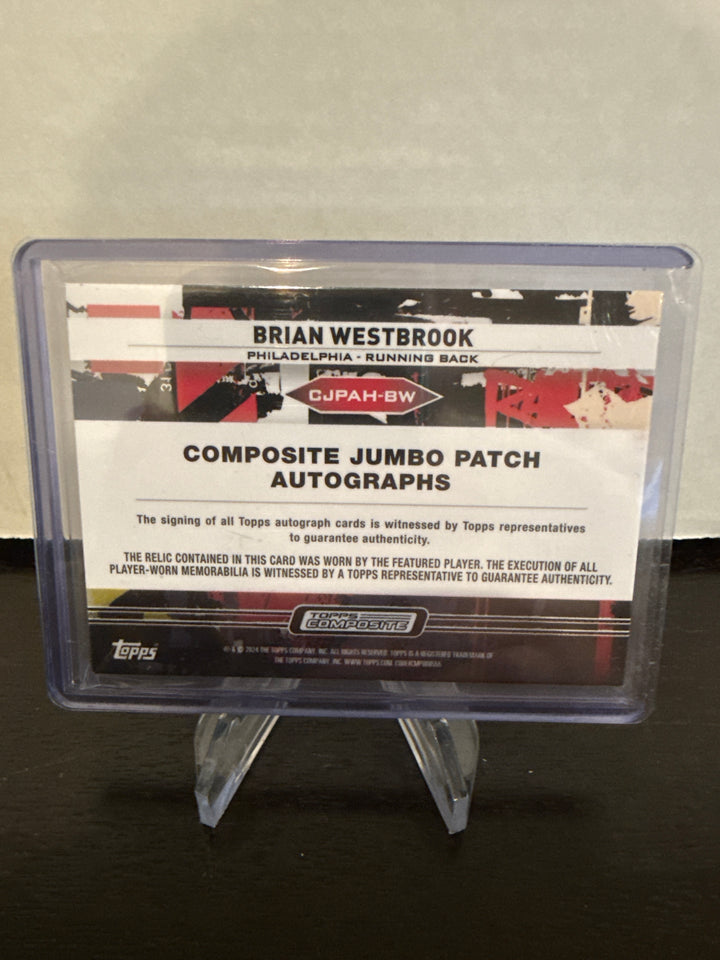 Brian Westbrook 2024 Topps Composite Patch Auto, 08/50