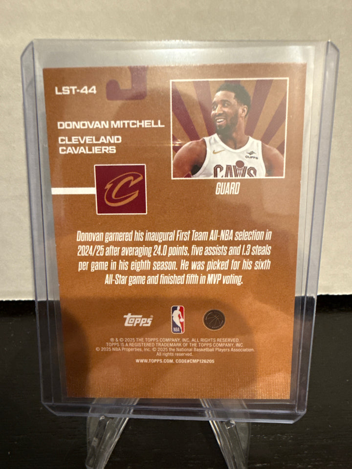 Donovan Mitchell 2025 Topps Basketball Limited Stock Legends Orange, 01/25