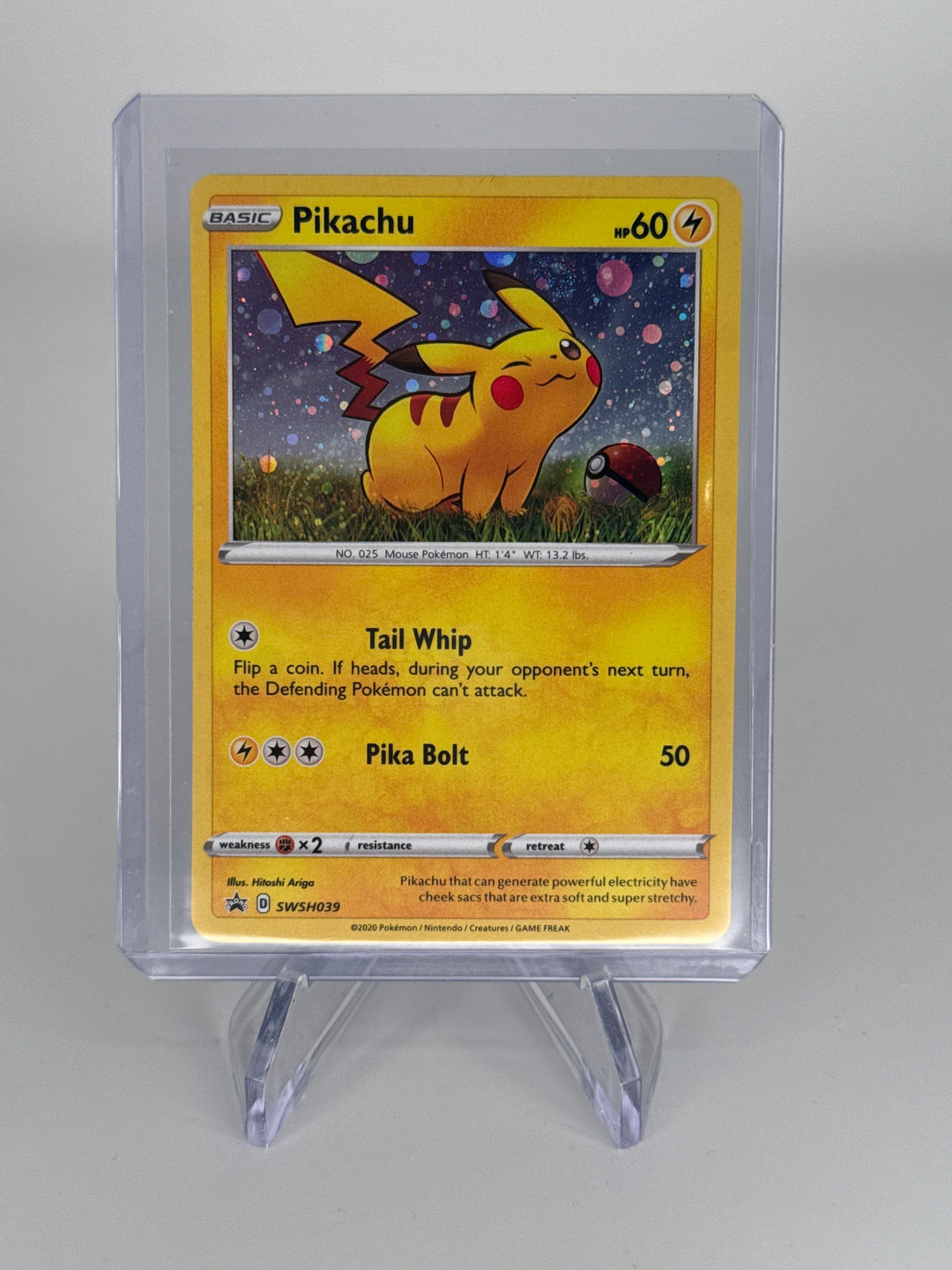 Pokemon TCG 2020 Pikachu Darkness Ablaze Black Star Promo Holo, SWSH039