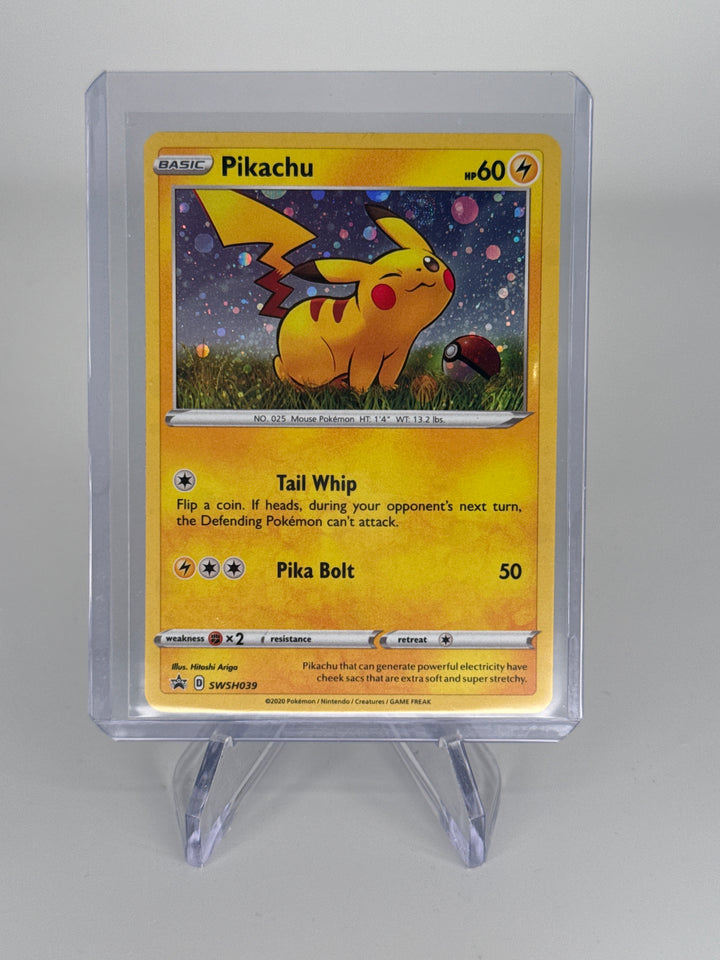 Pokemon TCG 2020 Pikachu Darkness Ablaze Black Star Promo Holo, SWSH039