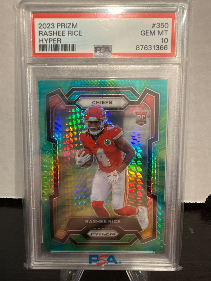 Rashee Rice 2023 Panini Prizm Hyper Rookie, 137/175, PSA 10 Gem Mint