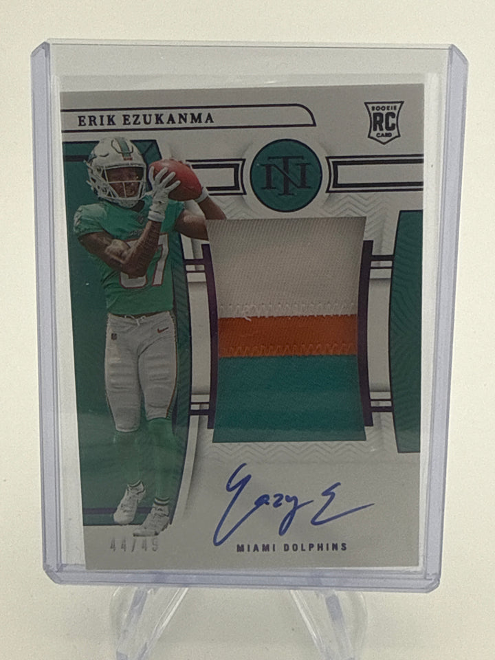 Erik Ezukanma 2022 Panini National Treasures Rookie Patch Autograph, 44/49