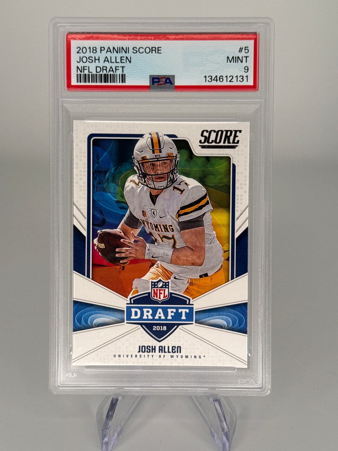 Josh Allen 2018 Panini Score NFL Draft Rookie, PSA 9 Mint