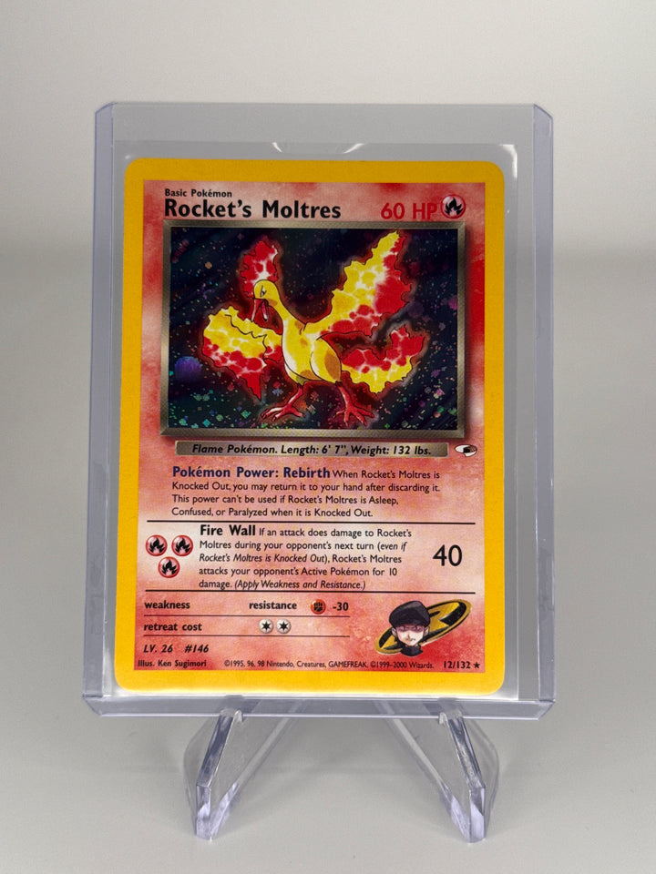 Pokemon TCG 2000 Rocket's Moltres Gym Heros Holo, 12/132