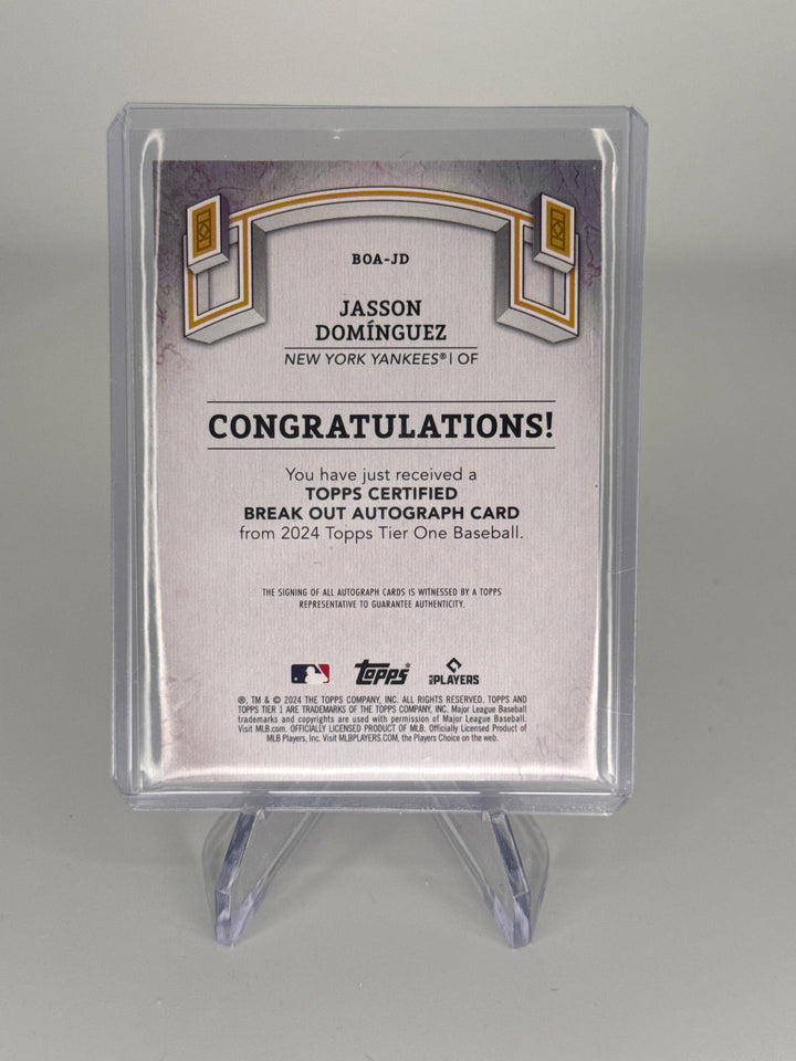 Jasson Dominguez 2024 Topps Tier One Rookie Auto, 019/149
