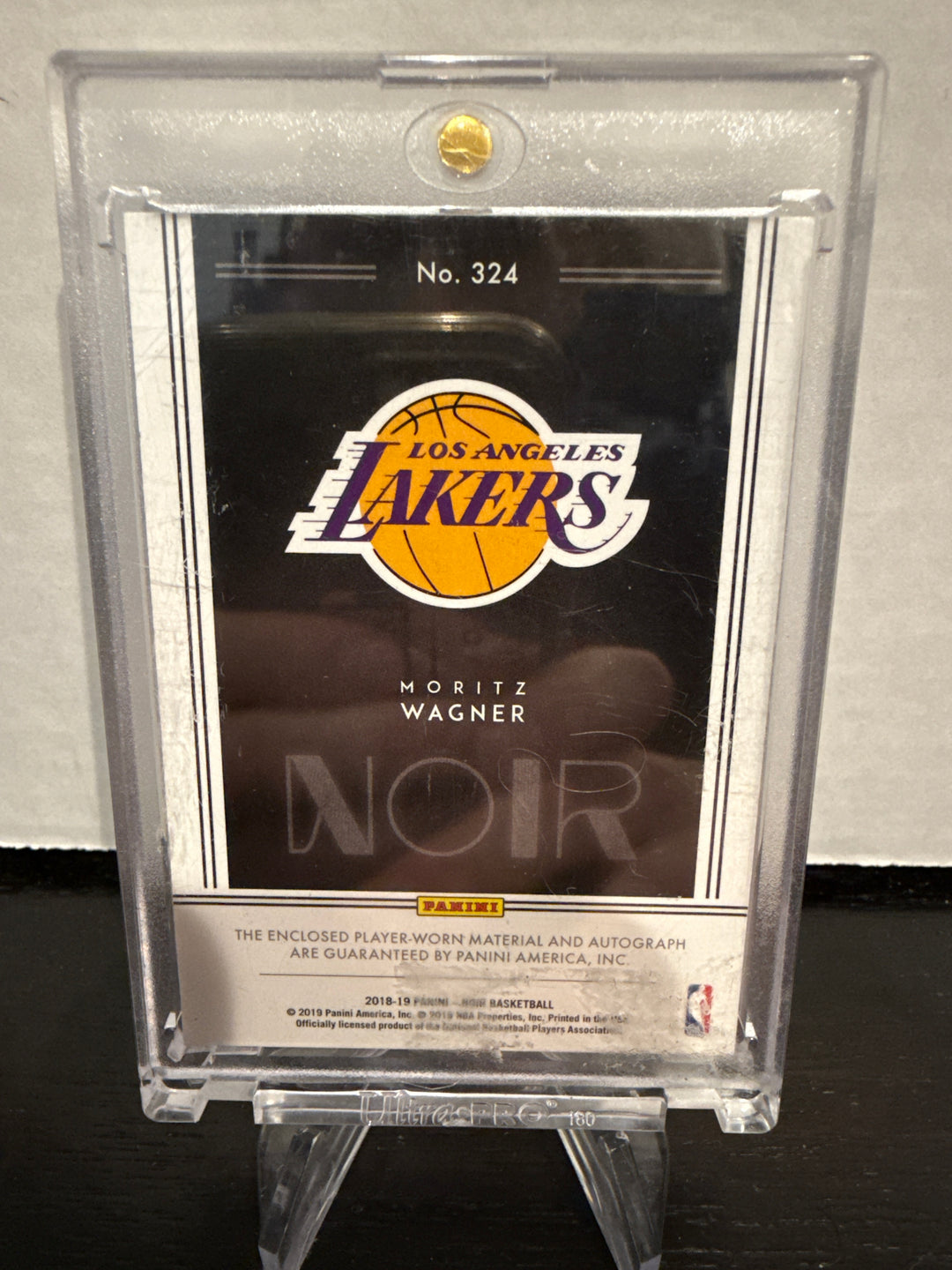 Moritz Wagner 2018-2019 Panini Noir Rookie Patch Auto, 86/99