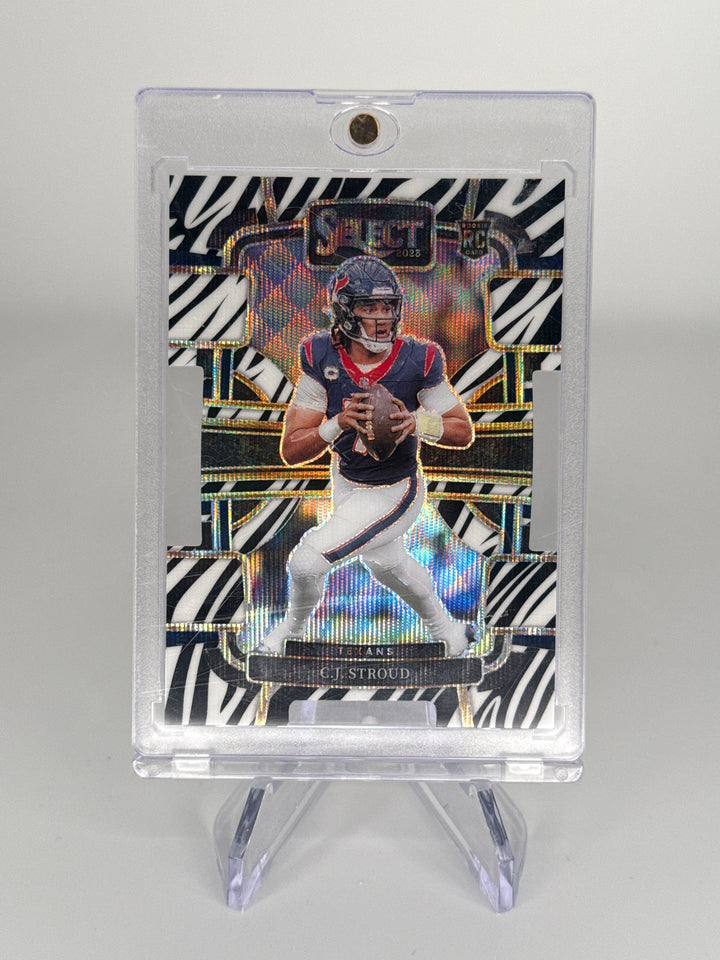 CJ Stroud 2023 Panini Select Zebra Prizm SSP Die Cut Rookie