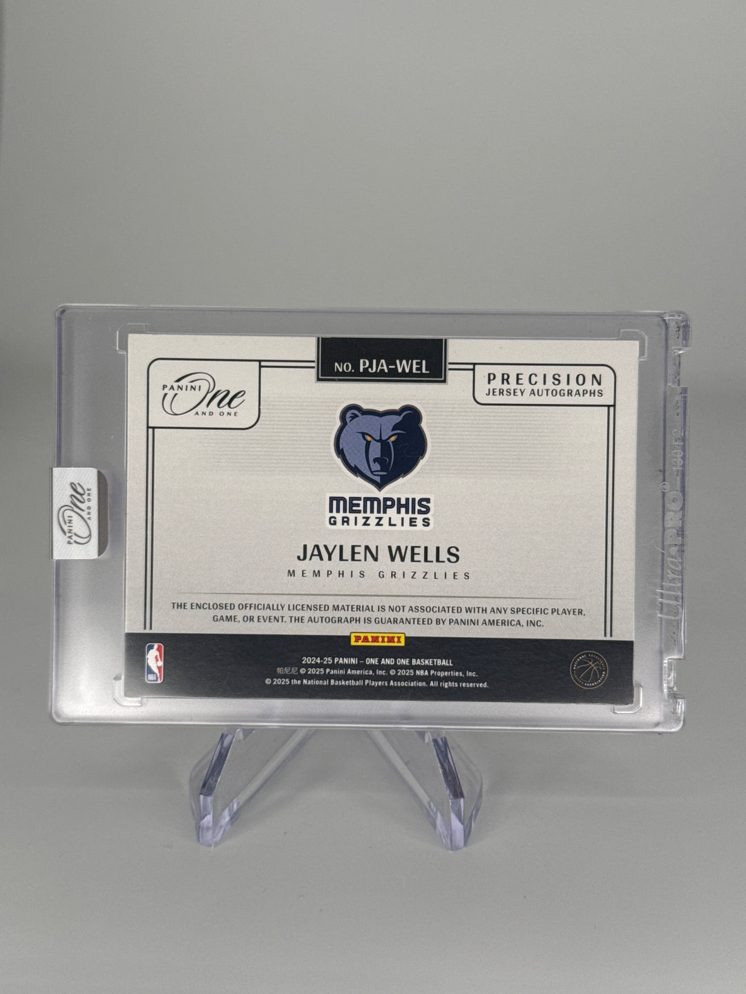 Jaylen Wells 2024 Panini One & One Precision Rookie Patch Auto Nike Swoosh, 1/1