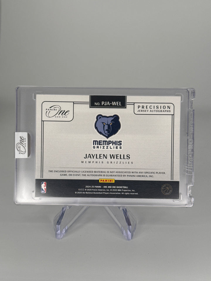 Jaylen Wells 2024 Panini One & One Precision Rookie Patch Auto Nike Swoosh, 1/1