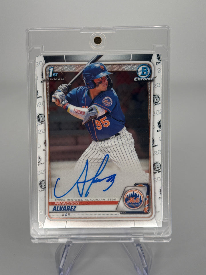 Francisco Alvarez 2020 Bowman Chrome 1st Prospect Auto