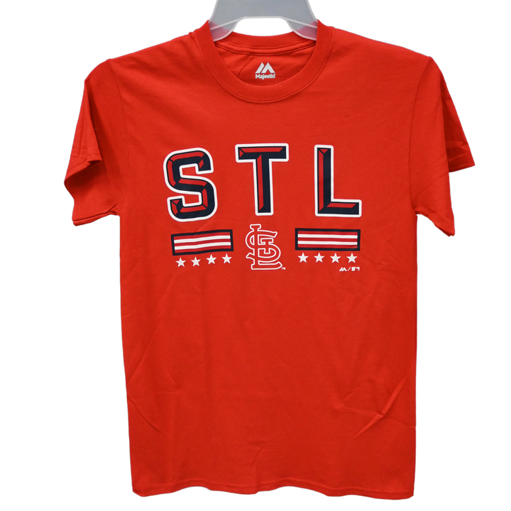 St. Louis Cardinal's Red Majestic STL T-Shirt