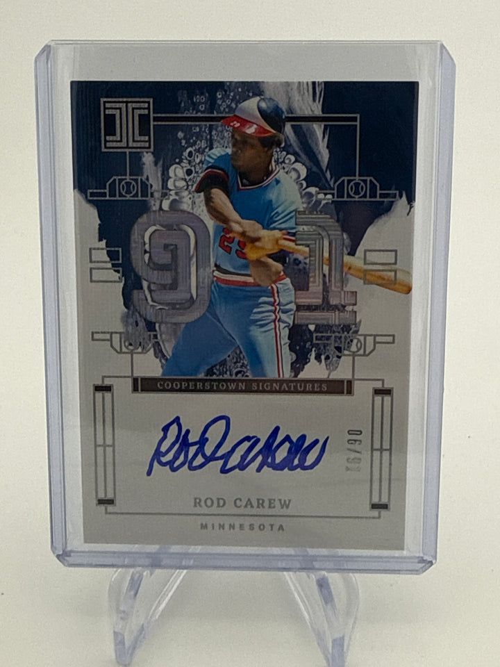 Rod Carew 2024 Panini Impeccable Cooperstown Signatures, 06/91