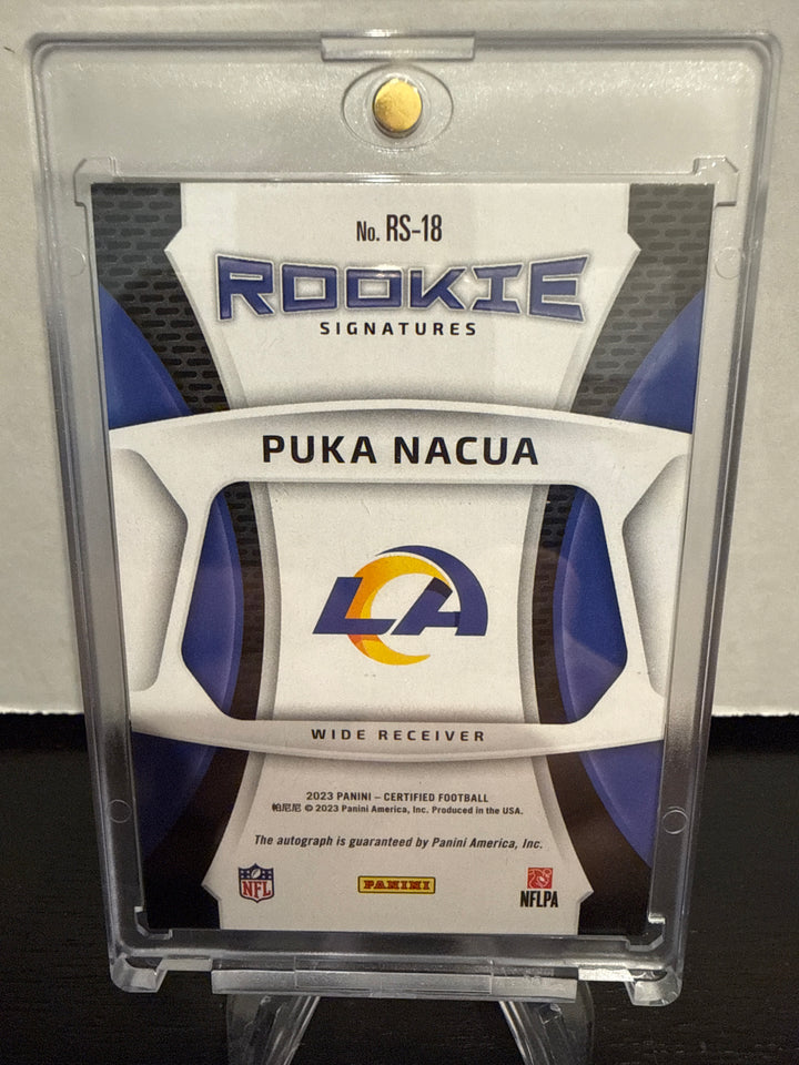 Puka Nacua 2023 Panini Certified Rookie Auto, 118/149