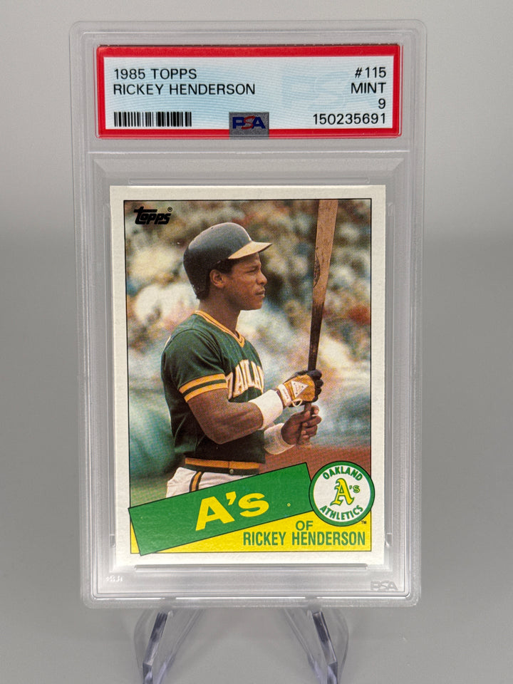 Rickey Henderson 1985 Topps, PSA 9 Mint