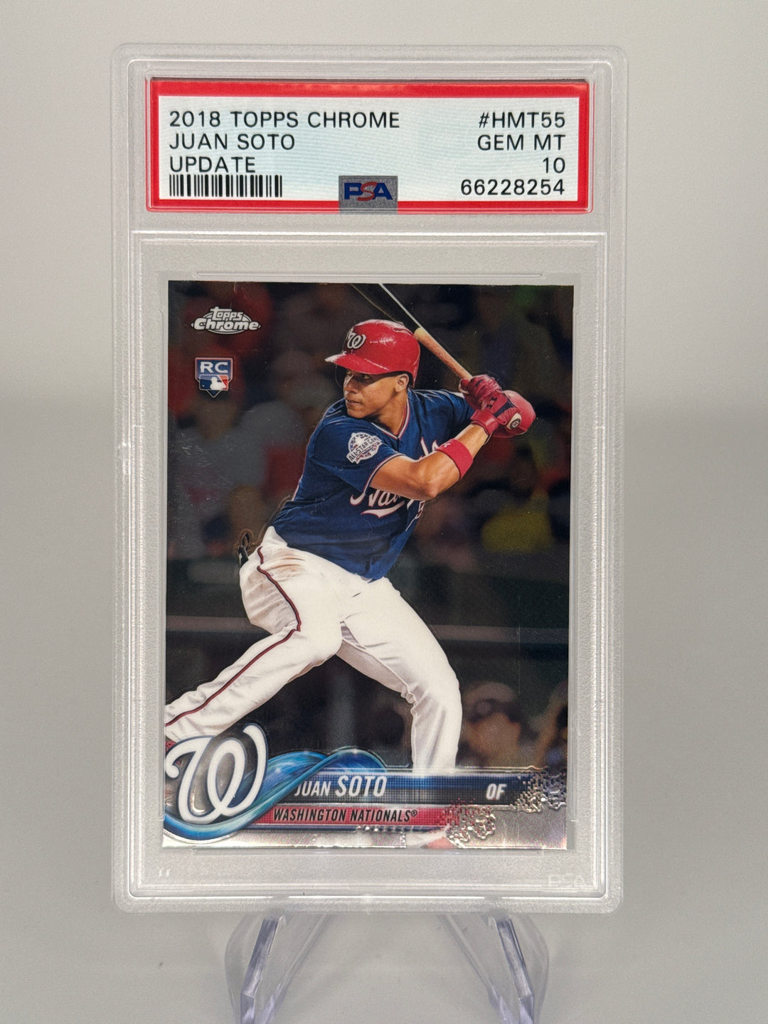 Juan Soto 2018 Topps Chrome Update Rookie, PSA 10 Gem Mint