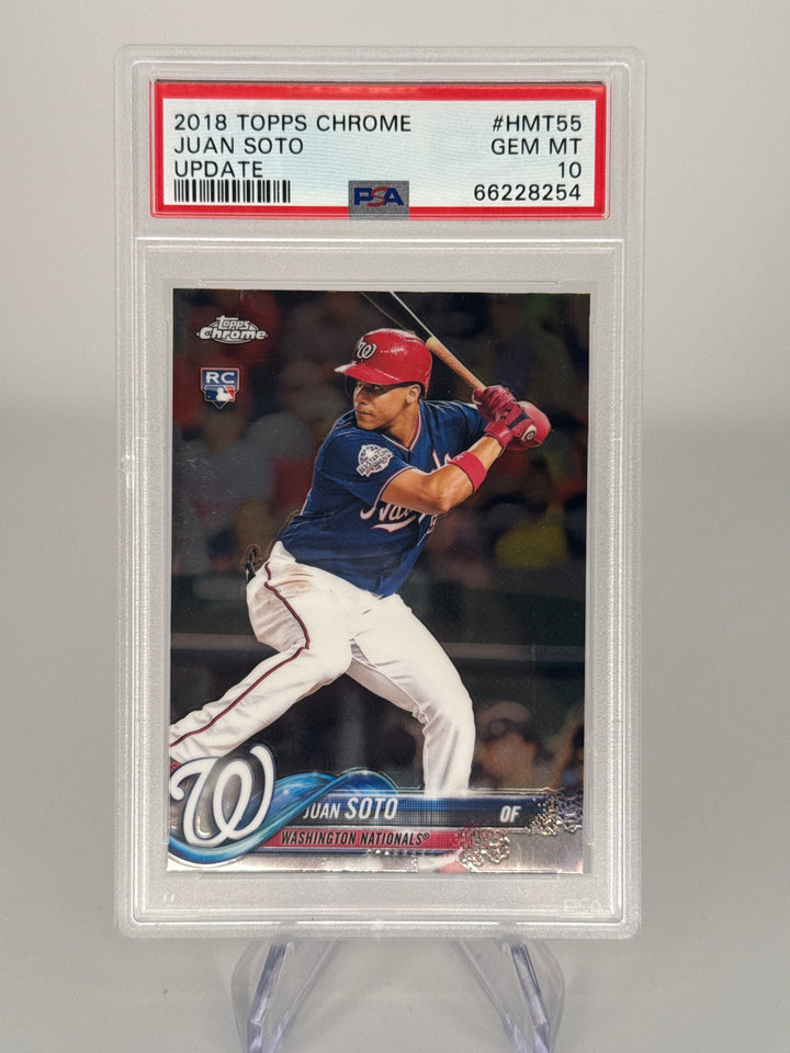 Juan Soto 2018 Topps Chrome Update Rookie, PSA 10 Gem Mint