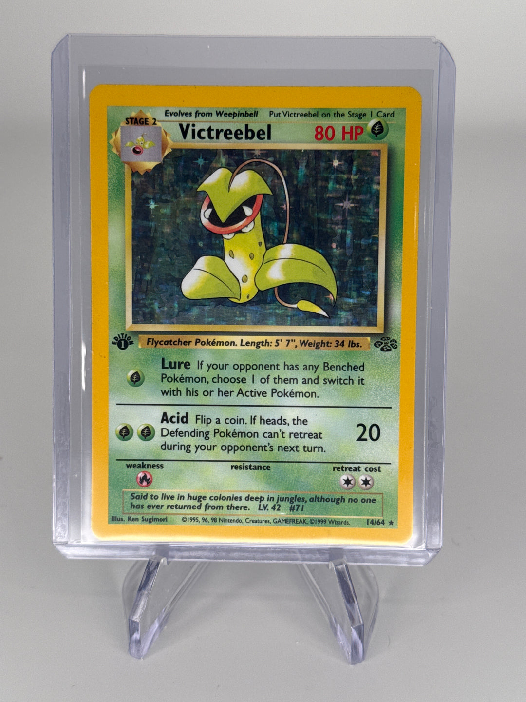 Pokemon TCG 1999 Victreebel 1st Edition Jungle Set Holo, 14/64