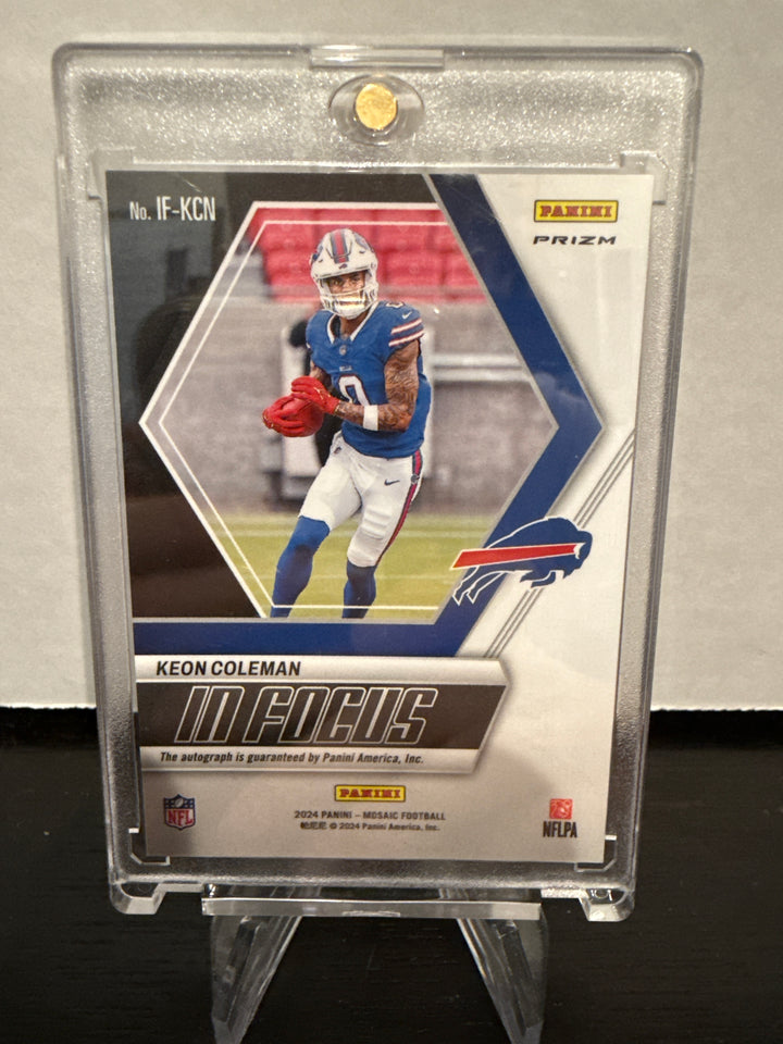 Keon Coleman 2024 Panini Mosaic In Focus Rookie Signature