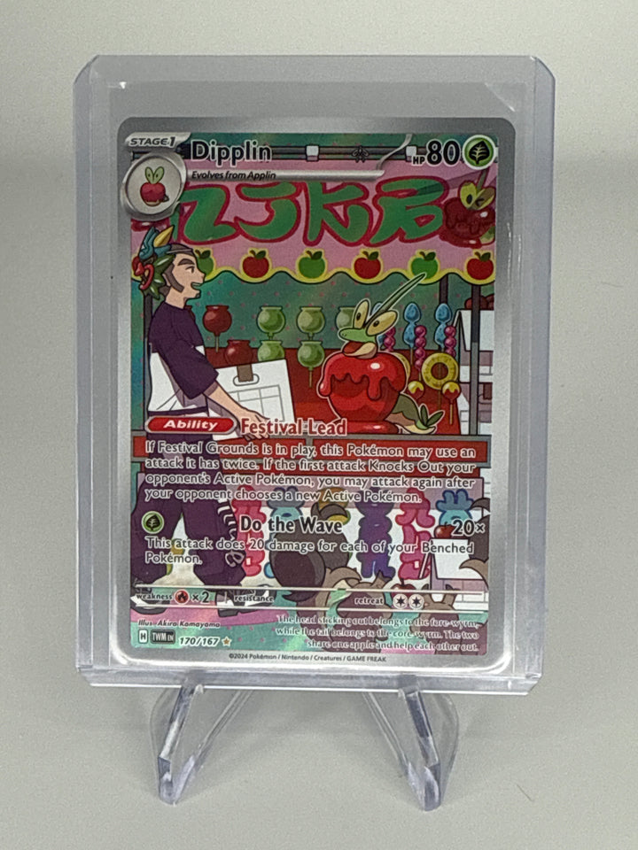 Pokemon TCG 2024 Dipplin Twilight Masquerade Illustration Rare, 170/167