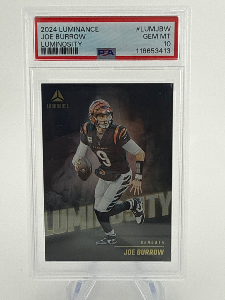 Joe Burrow 2024 Panini Luminance Luminosity SSP Case Hit, PSA 10 Gem Mint
