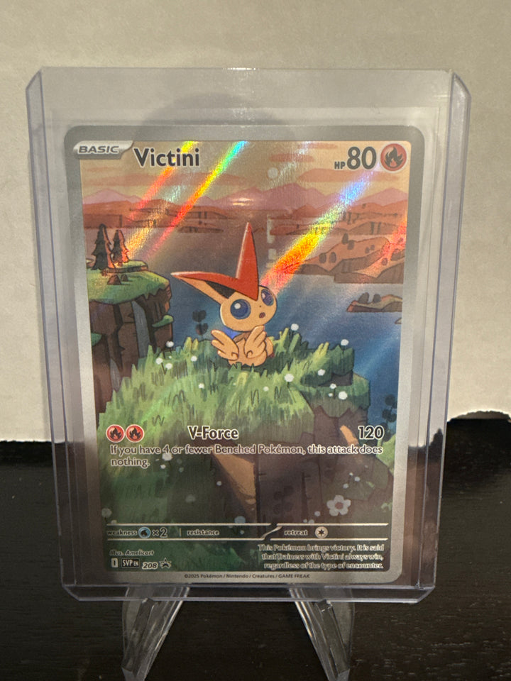Pokemon TCG 2025 Victini Black Bolt White Flare Black Star Promo, 208