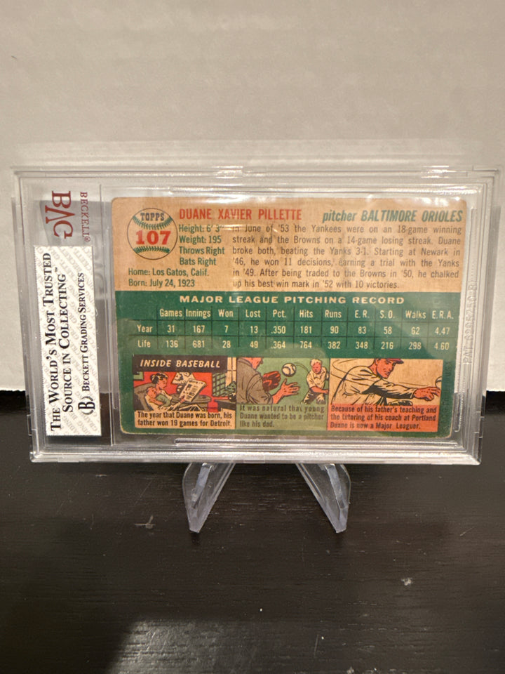 Duane Pillette 1954 Topps, BVG 3