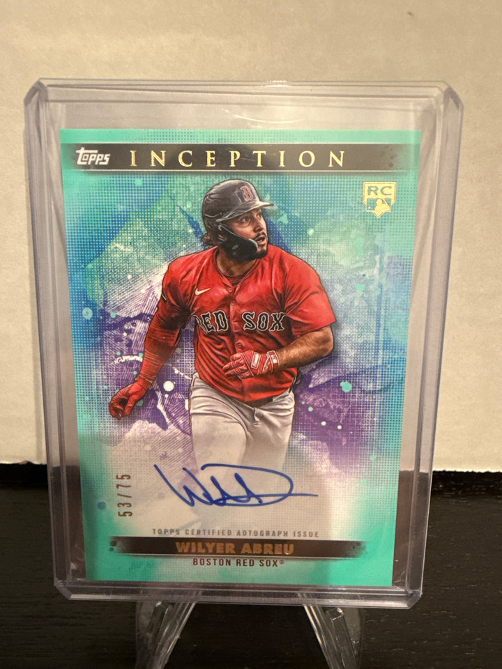 Wilyer Abreu 2024 Topps Inception Teal Rookie Auto, 53/75