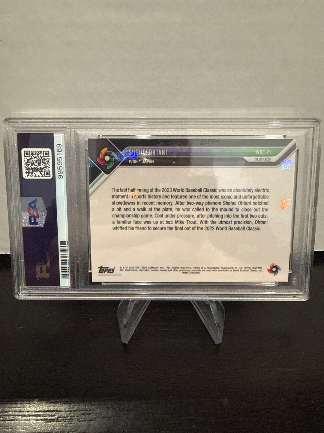 Shohei Ohtani 2023 Topps Now World Baseball Classic, PSA 10 Gem Mint