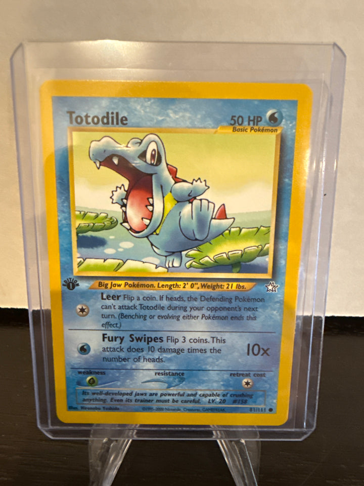Pokemon TCG 2000 Totodile Neo Genesis 1st Edition, 81/111
