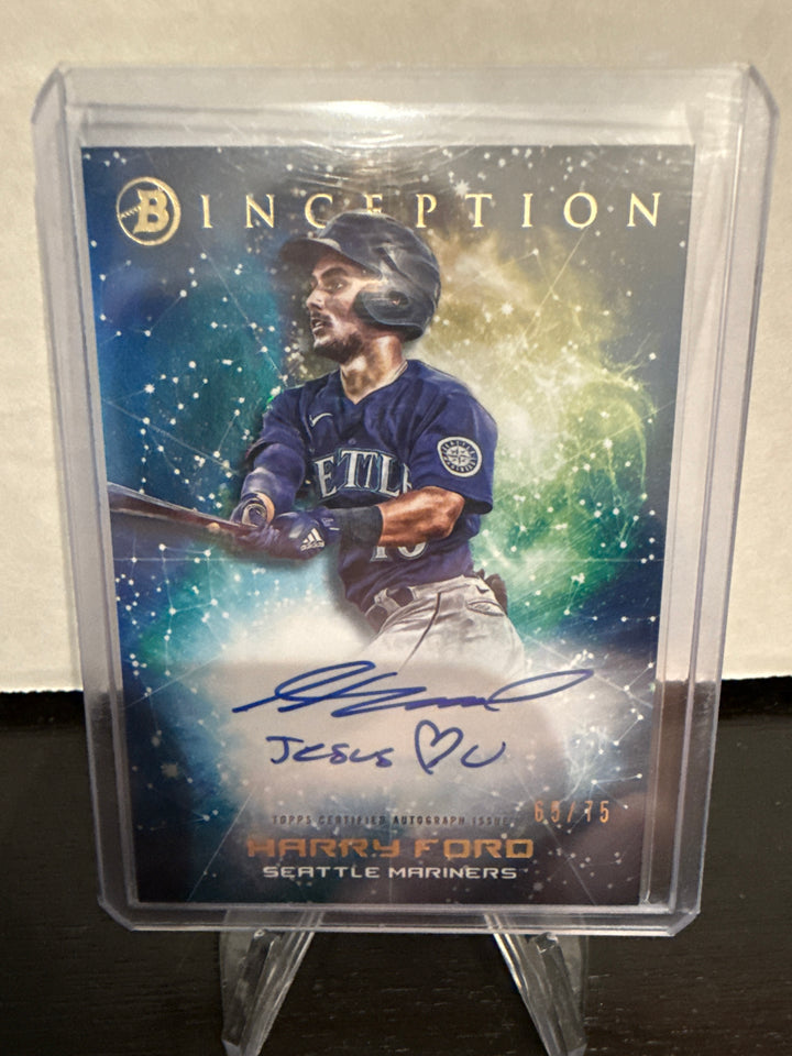 Harry Ford 2022 Bowman Inception Primordial Prospect Auto, 65/75