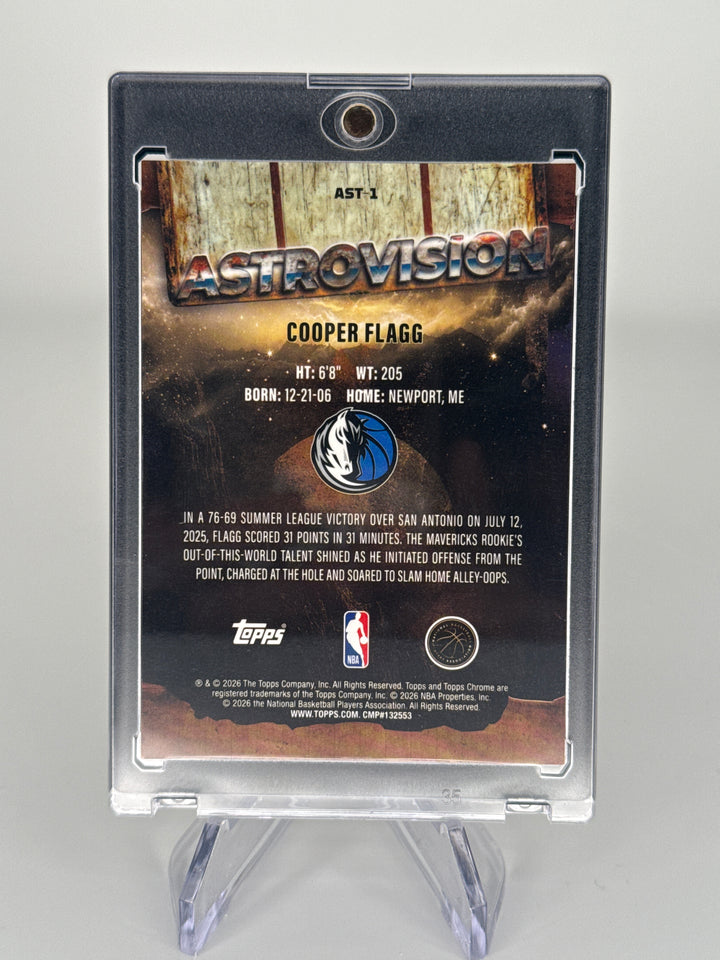 Cooper Flagg 2026 Topps Chrome Cactus Jack Astrovision SSP Case Hit Rookie