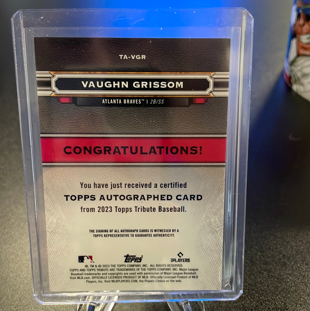 Vaugn Grissom 2023 Topps Tribute Rookie Auto, 023/150