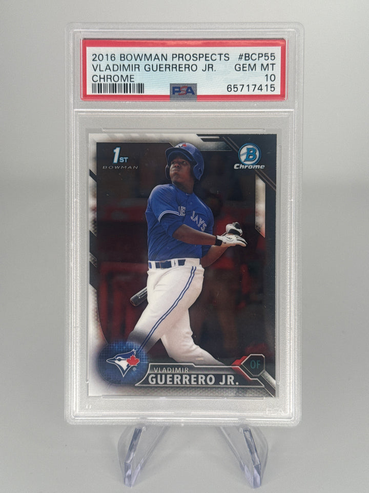 Vladimir Guerrero Jr 2016 Bowman Chrome 1st, PSA 10 Gem Mint